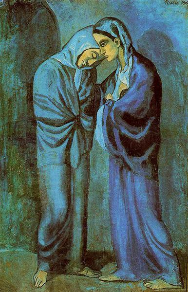 Pablo Picasso Classical Oil Paintings The Visit The Two Sisters - Click Image to Close